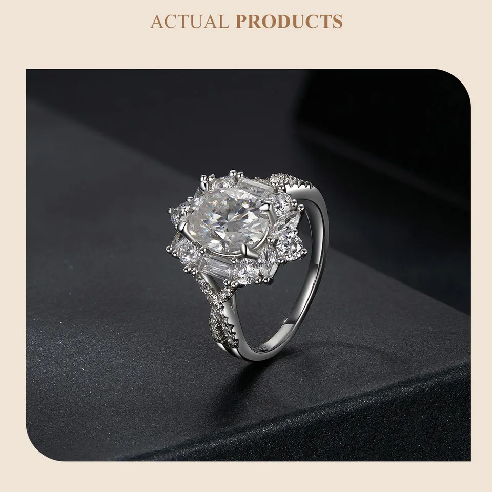 2CT Moissanite Ring